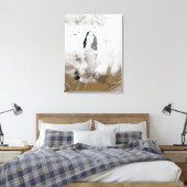 雪のまわりに荒海 キャンバスプリント (インサイチュ (寝室))