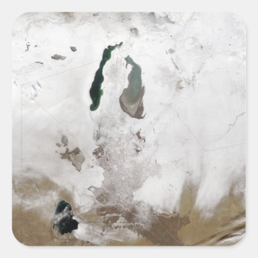 雪のまわりに荒海 スクエアシール (正面)