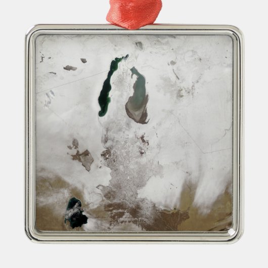 雪のまわりに荒海 メタルオーナメント (正面)