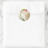 雪のようなギフトのグリーティングカードとステッカー ラウンドシール (バッグ)