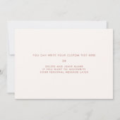 雪のようなピンク 結婚式の日に母へ カード (裏面)