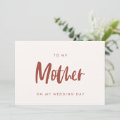 雪のようなピンク　結婚式の日に母へ 招待状 (スタンド正面)