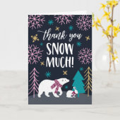 雪のようにたくさんありがとう | 冬のワンダーランド カード (黄色い花)