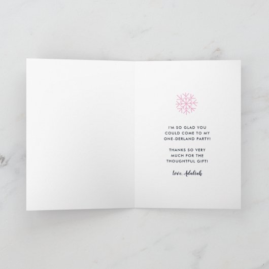 雪のようにたくさんありがとう | 冬の不思議の国 カード (内部)