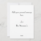 雪のようにシンプルなモダンスノーマン シーズンカード (裏面)