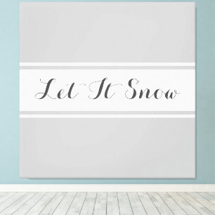 雪のように優しい ライトグレーとホワイトのレーシングストライプ キャンバスプリント