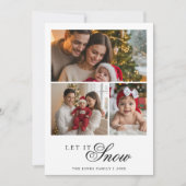 雪のように優しい ルースティックファミリー ホリデーカード (正面)