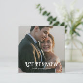 雪のように優しく ロマンチックなカップルホリデーカード シーズンカード (スタンド正面)