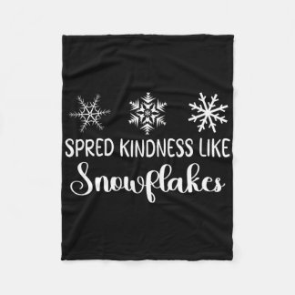 雪のように優しさを広げて メリークリスマス フリースブランケット