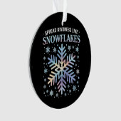 雪のように優しさを広げるクリスマスの先生 オーナメント (正面)