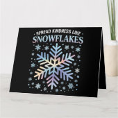 雪のように優しさを広げるクリスマスの先生 カード (正面)