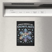 雪のように優しさを広げるクリスマスの先生 マグネット (インサイチュ (食洗機))