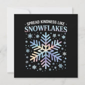 雪のように優しさを広げるクリスマスの先生 招待状 (正面)