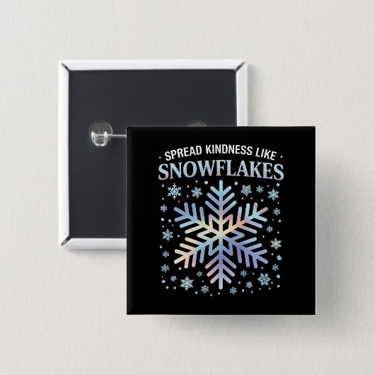 雪のように優しさを広げるクリスマスの先生 缶バッジ (正面&裏面)