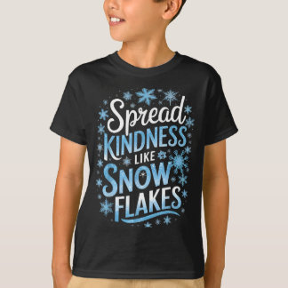 雪のように優しさを広げる先生 雪の日 Tシャツ