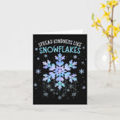 雪のように優しさを広げる クリスマス先生 カード (黄色い花)