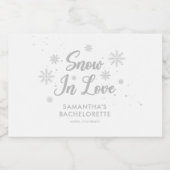 雪のように愛してる ウィンター バチェロレッテパーティー スパークリングワインラベル (シングルラベル)