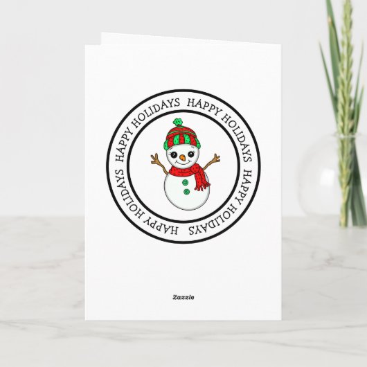 雪のように愛してる、雪だるまパン、クリスマス シーズンカード (裏面)