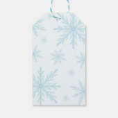 雪のように感謝します スノーフレークの男の子ベビーシャワーのギフトタグ ギフトタグ (裏面)