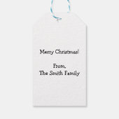 雪のように感謝の気持ちをあなたに 雪だるまギフトタグ ギフトタグ (裏面)