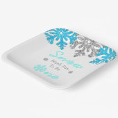 雪のように楽しい1歳の誕生日 ペーパープレート (傾斜あり)