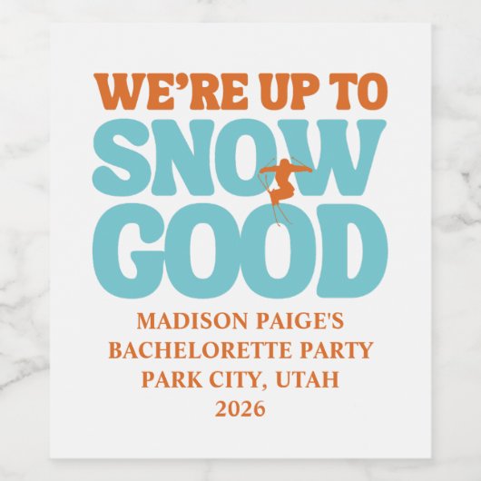 雪のように素敵な花嫁の旅 ワインラベル (シングルラベル)