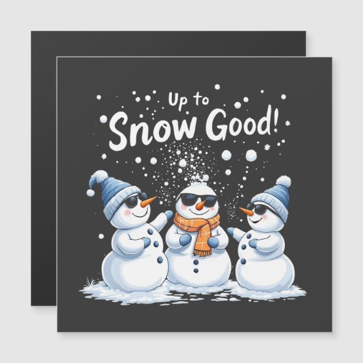 雪のように良いユーモアのクリスマス雪だるま (正面/裏面)