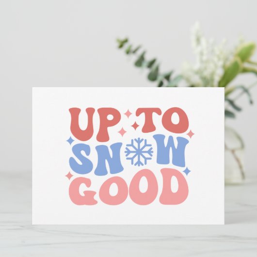 雪のように良い - 楽しい冬のデザイン カード (スタンド正面)