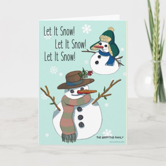 雪のように降り注ぐ。カスタマイズ可能 シーズンカード (正面)