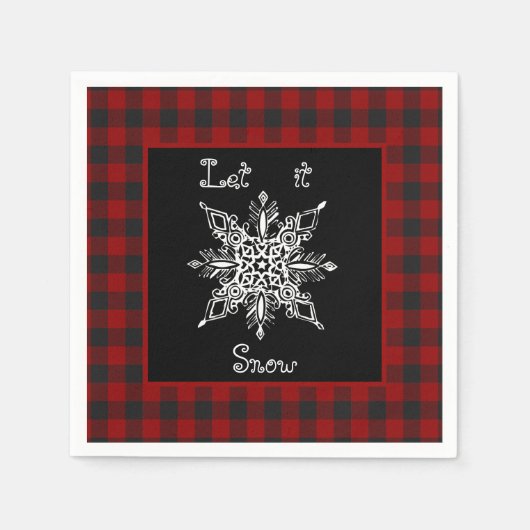 雪のように降れ スタンダードカクテルナプキン (正面)