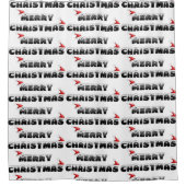 雪のように陽気なクリスマス シャワーカーテン (正面)