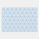 雪のように青い渦巻き ラッピングペーパーシート (正面)