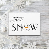 雪のように 雪だるま シンプル モダン シーズンカード