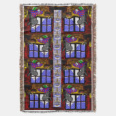 雪のろばそして鳥 スローブランケット (正面縦)