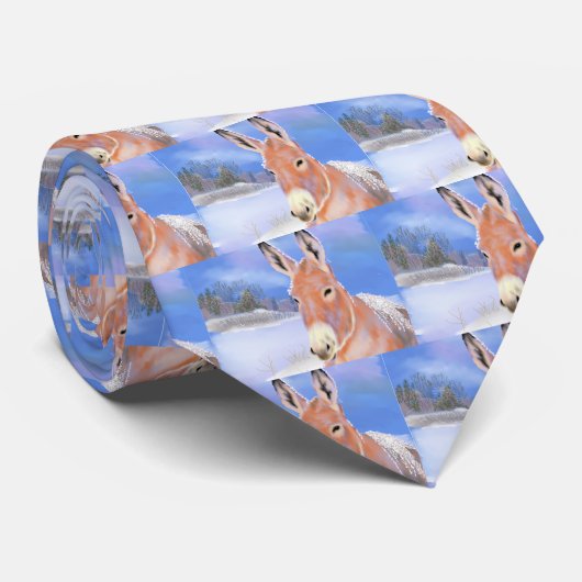 雪のろば ネクタイ (ロール)