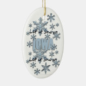 雪のアイオワのクリスマス飾り セラミックオーナメント (右)