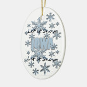 雪のアイオワのクリスマス飾り セラミックオーナメント (左)