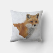 雪のアカギツネ クッション (裏面)