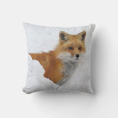 雪のアカギツネ クッション (正面)
