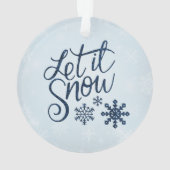 雪のアクリルオーナメント オーナメント (裏面)