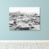 雪のアラスカ、ノームの鳥瞰図 キャンバスプリント (インサイチュ (ウッドフロア))