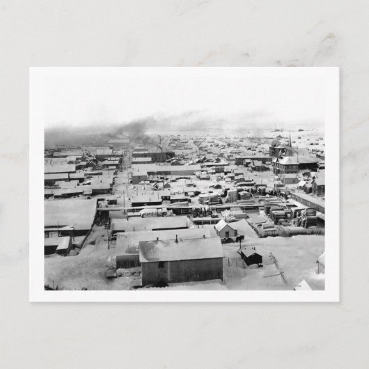 雪のアラスカ、ノームの鳥瞰図 ポストカード (正面)