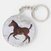 雪のアラビアの子馬 キーホルダー (裏面)