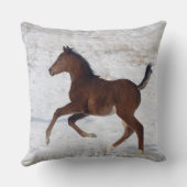 雪のアラビアの子馬 クッション (裏面)