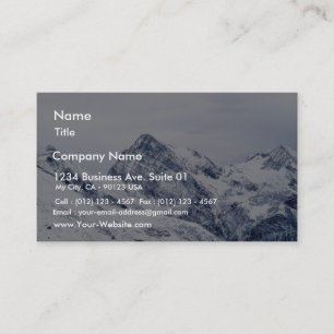 雪のアルプス山 名刺