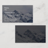雪のアルプス山 名刺 (正面/裏面)