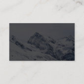 雪のアルプス山 名刺 (裏面)