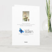 雪のアートクリスマスカー素晴らしドにタウニーフクロウ シーズンカード (裏面)