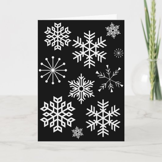 雪のウィンターウィッシュ クリスマス ホリデー カード (正面)