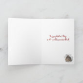 雪のウサギの父の日 カード (内部)